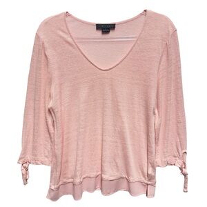 Sanctuary Pure Linen Knit Top Lightweight Sweater
